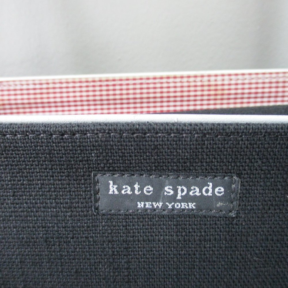 Womens Kate Spade Black Canvas Purse Tote Medium Size - Picture 3 of 6